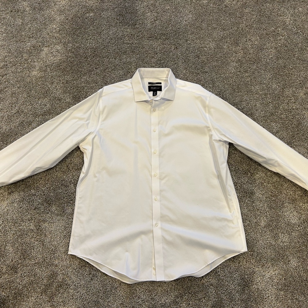 Kenneth Cole White Button-Up Dress Shirt